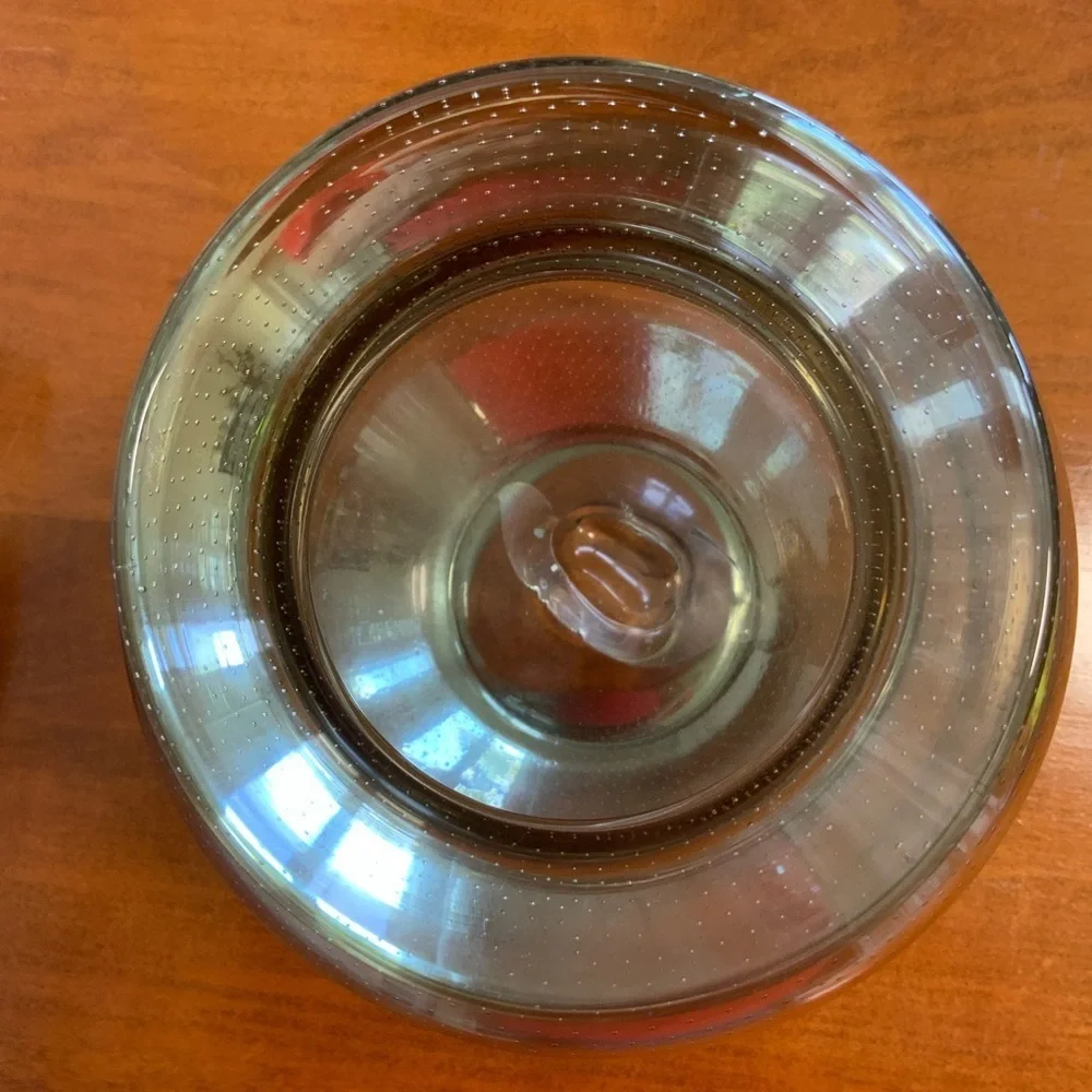 Vintage Hand Blown Art Glass Jug | Murano-Style Bullicante Vase